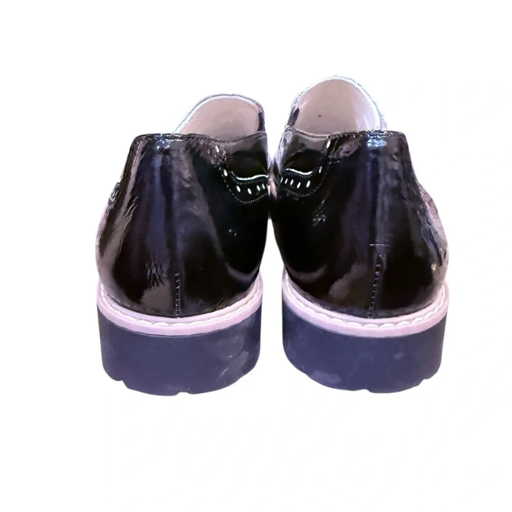 Zapato Women’s Genuine Leather Black Tassel Loafers Sz 40